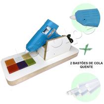 Aplicador De Cola Quente Bivolt 10w Com Suporte + 2 Bastões - Lanmax