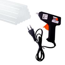 Aplicador De Cola Quente Bivolt 12 Bastão Fino 7mm x 30cm Refil