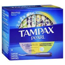 Aplicador de plástico Tampax Pearl Tampons Multi Absorvências sem perfume 34 cada da Tampax (pacote com 2)