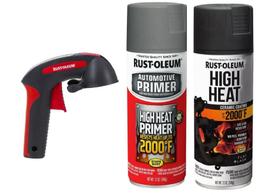 Aplicador Gatilho + Prime Alta Temp Cinza + Preto Fosco 340G Rust-oleum