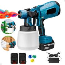 Aplicador Pulverizador Pistola De Pintura Elétrica Bateria Profissional 4 Bicos