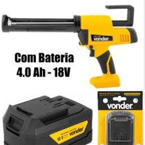 Aplicador silicone + 1 bateria 4.0 Ah 18V IASV 1830 VONDER Aplicador silicone + 1 bateria 4.0 Ah 18V IASV 1830 VONDER