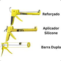 Aplicador Tubos Cola Silicone PU Alta Pressão Tubular Reforçada Aberta Fechado Cilicone Precao 9" Polegadas de Marca Profissional - Fertak Tools