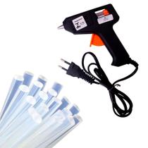 Aplicadora De Cola Quente Pequena Bivolt C/ 1Kg De Bastão Tubo Cola Refil