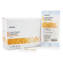 Aplicadores de Algodón con Eje de Madera McKesson 8 cm, Paquete de 1000