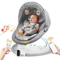 Aplicativo Baby Swing Smelluck com Bluetooth - 5 Velocidades - Cinza