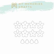 Aplique Acrílico MMC - My Little Big Love II - Flores - My Memories Craft