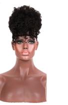 Aplique Afro Puff Orgânico Cacheado Com Franja