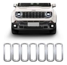 Aplique Arco Cromado Grade Novo Jeep Renegade 2020 7pçs