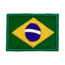 Aplique Bandeira do Brasil 5x3,5cm Bordado Termocolante Aplique Bandeira do Brasil 5x3,5cm Bordado Termocolante