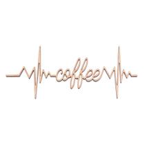 Aplique Batimentos Coffee Artesanato Decoração MDF Cru 6 Peças - Metallica Acessórios