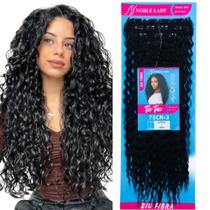 Aplique Bio Fibra Tic Tac Cacheado Longo 3 Peças 75cm Sophia