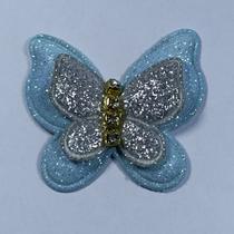 Aplique Borboleta Glitter com strass