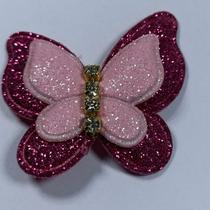 Aplique Borboleta Glitter com strass