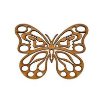 Aplique Borboleta Vazado 10x7,5 Mdf Madeira Laser Aplique Borboleta Vazado 10x7,5 Mdf Madeira Laser
