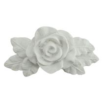 Aplique Botão Rosa com Folha G Kit 10 Un. 10X5,5 R0159 Resina