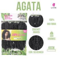 Aplique/Cabelo Bio Organico Cacheado Afro 40 Cm - Identico Ao Humano -Agata