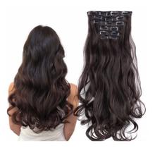 Aplique Cabelo Humano Ondulado Tic Tac 7 Peças 100grs 50cm - Jkbellus