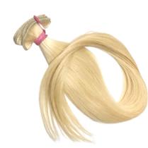 Aplique Cabelo Loiro Natural Humano Tecido em Tela p/ Mega Hair 65cm 100gr