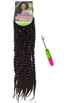 Aplique Cabelo Sintético Mambo Havana Crochet Braid 60cm+Agulha