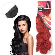 Aplique Cabelo Tic-Tac Fibra Orgânica Weng 70 cm