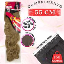 Aplique Cabelo Tic-Tac Fibra Orgânica Weng 70 cm