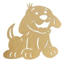 Aplique Cachorro Enfeite Decoração G 32x29,5 Laser Mdf Madeira