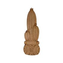 Aplique Cacto M 10x3,4 Kit 10un Mdf Cru Madeira Aplique Cacto M 10x3,4 Kit 10un Mdf Cru Madeira