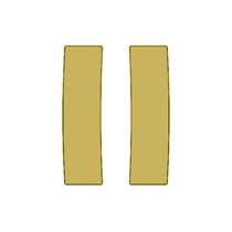 Aplique Canto Estribo Para Daf XF - Dourado - Par Aplique Canto Estribo Para Daf XF - Dourado - Par
