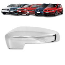 Aplique Capa Cromada Retrovisor Gol Voyage G5 G6 G7 G8 2008/23 Fox Spacefox 2010/23 Saveiro G5 G6 G7 G8 2009/23 UP!/ Golf Sportline/ Polo - Com Pisca