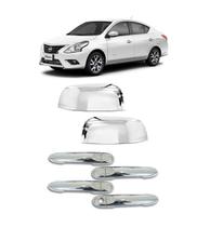 Aplique Capa Cromada Retrovisor Maçanetas Nissan Versa 2011 Aplique Capa Cromada Retrovisor Maçanetas Nissan Versa 2011