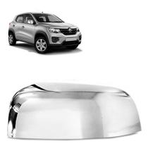Aplique Capa de Retrovisor Cromado Renault Kwid 2017 a 2023 LD