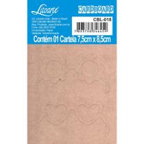 Aplique Cardboard Litoarte - Óculos Coração e Flor - CBL-018