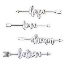 Aplique Chipboard Hope, Love, Believe, Dream CH-251 - Arte Fácil Aplique Chipboard Hope, Love, Believe, Dream CH-251 - Arte Fácil