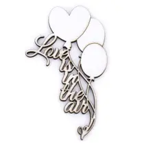 Aplique Chipboard Love is in The Air CH-191 - Arte Fácil Aplique Chipboard Love is in The Air CH-191 - Arte Fácil