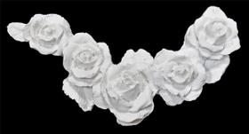 Aplique com 5 Rosas 13x5 R0047 Resina Aplique com 5 Rosas 13x5 R0047 Resina