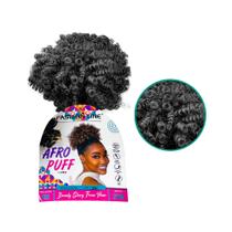 Aplique Coque Afro Puff Cabelo Cacheado Fibra Orgânica volumão