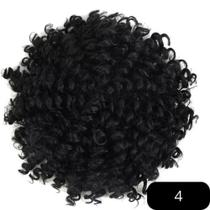 Aplique Coque Afro Puff Cabelo Cacheado Orgânico 15cm 90gr
