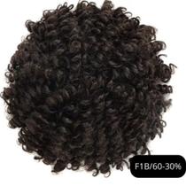 Aplique Coque Afro Puff Cabelo Cacheado Orgânico 15cm 90gr