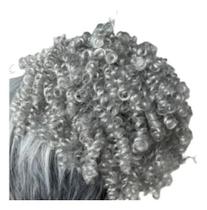 Aplique coque rabo de cavalo afro puff grisalho feminino - ESPECIALLITÉ HAIR
