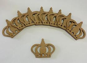 Aplique Coroa Kit com 50 Unidades - Decoração Criativa em MDF Aplique Coroa Kit com 50 Unidades - Decoração Criativa em MDF