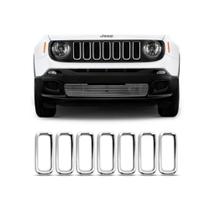 Aplique Cromado Aro Grade Jeep Renegade 2015/2018
