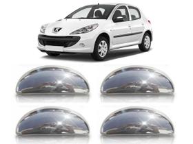 Aplique Cromado Capa Maçanetas Peugeot 206 e 207 4 Portas - Shekparts