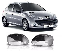Aplique Cromado Capa Retrovisor Peugeot 206 207 C3 03/11 Par