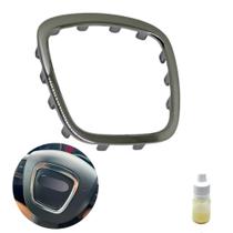 Aplique Cromado Logo Central Volante Audi B6 B7 B8 S3 8P C6 Q7 Q5 A3 A4 A5 A6