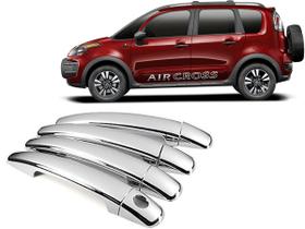 Aplique cromado macaneta c3/peugeot 208/aircross 12/19 - 4 portas