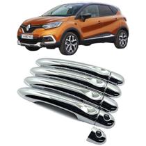 Aplique Cromado Maçaneta Externa 4 Portas Captur 2017 2018 2019 2020 2021 2022 2 Furos Aplique Cromado Maçaneta Externa 4 Portas Captur 2017 2018 2019 2020 2021 2022 2 Furos