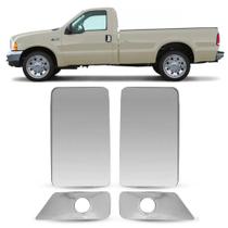 Aplique Cromado Maçaneta F250 08 A 11 Com Furo Das Fechadura