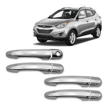 Aplique Cromado Maçaneta Tucson 2004 À 2014 Kit 4Pçs