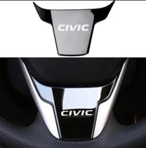 Aplique Cromado Moldura do Volante Honda Civic G10 Touring Sport 2017 à 2020